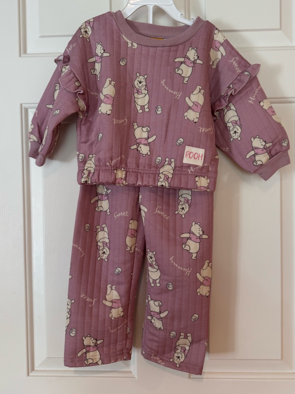 Disney Winnie The Pooh, Two Piece Sweatsuit Set, 3T